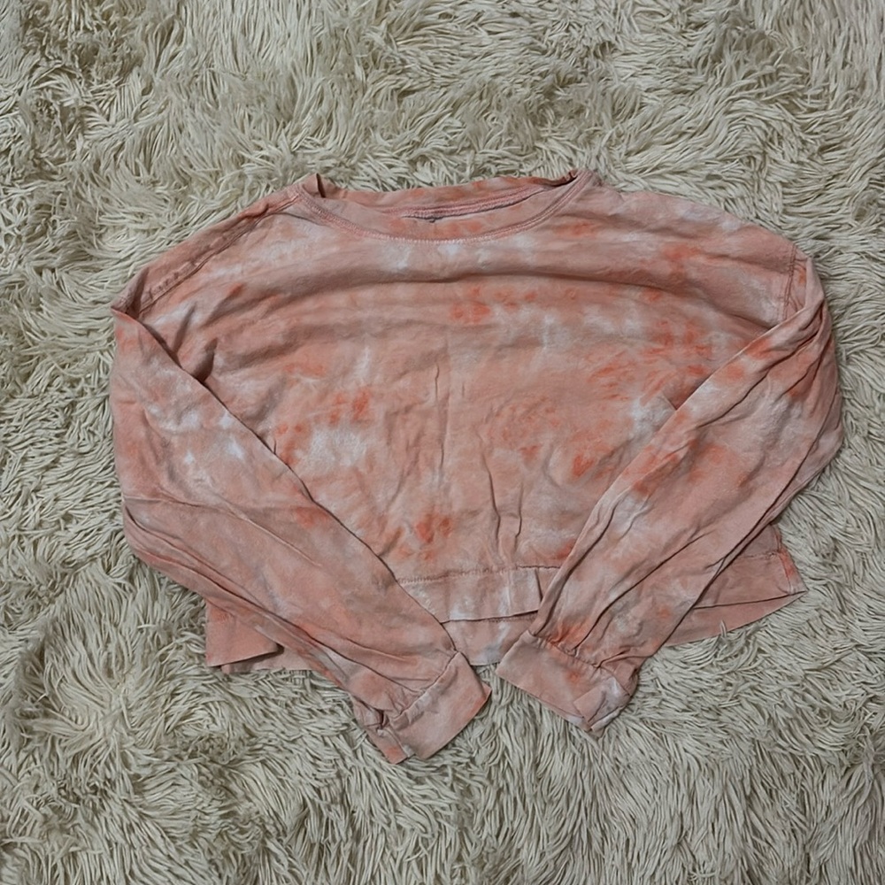 Pink cropped shirt for girls